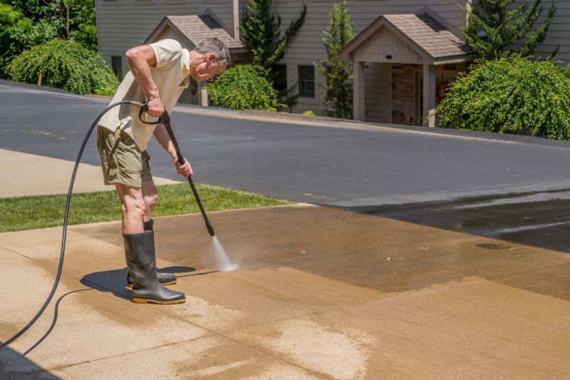 Power Washing a Driveway